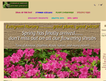 Tablet Screenshot of evergreenplantnursery.com